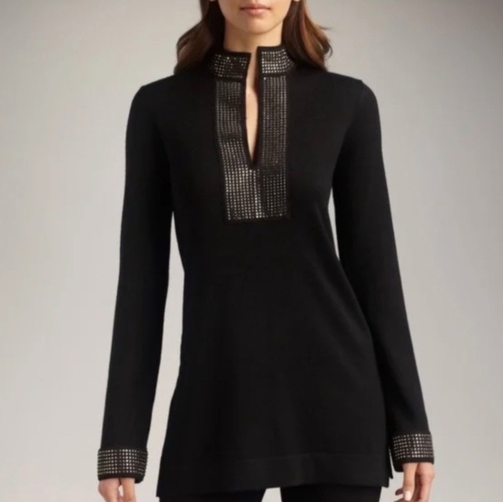 Tory Burch Medium Merino Wool Tunic Sweater